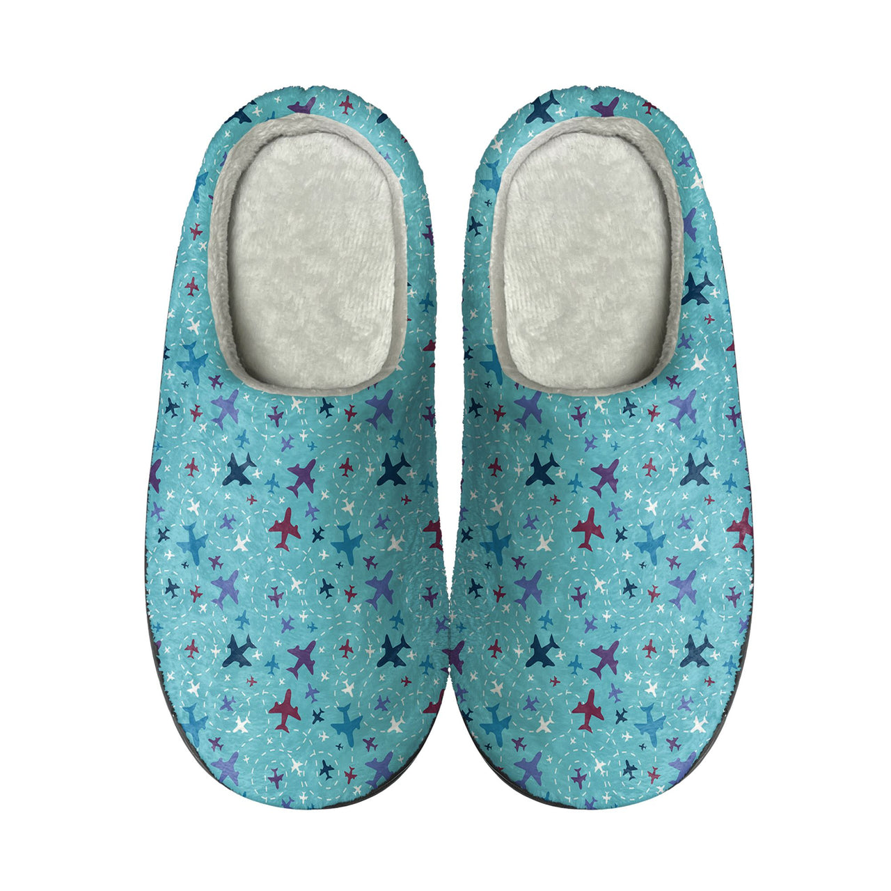Love of Travel with Aircraft Designed Cotton Slippers