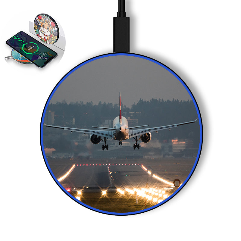 Magnificent Airplane Landing Printed Designed Wireless Chargers