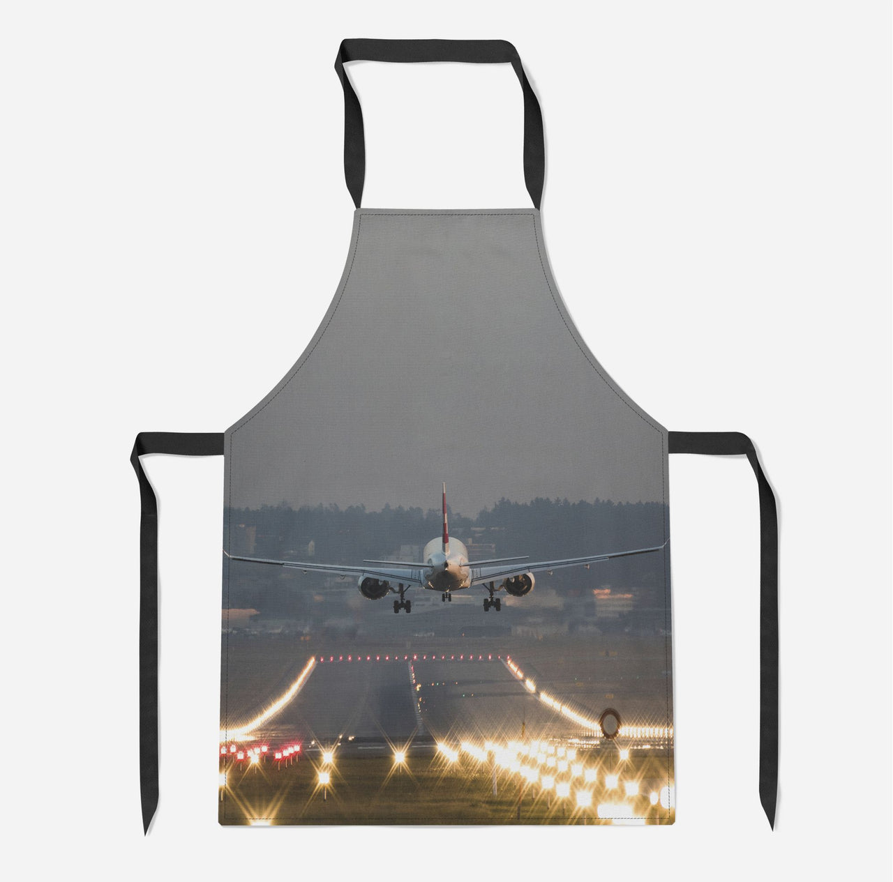 Magnificent Airplane Landing Printed Designed Kitchen Aprons