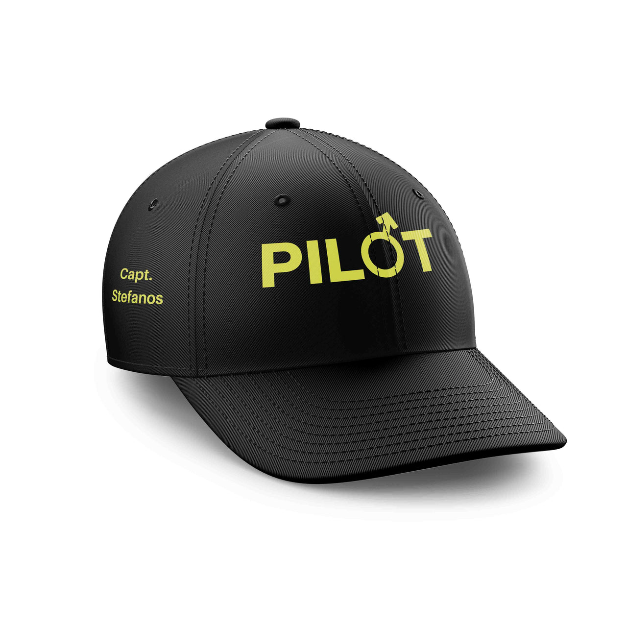 Customizable Name & Male PILOT Sign Embroidered Hats