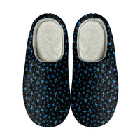 Thumbnail for Many Airplanes Black Designed Cotton Slippers