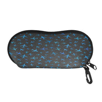 Thumbnail for Many Airplanes Gray Designed Glasses Bag