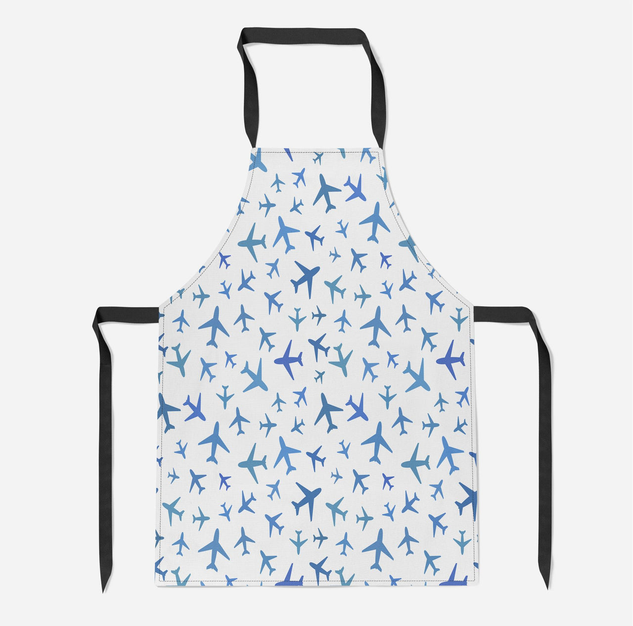 Many Airplanes White Designed Kitchen Aprons