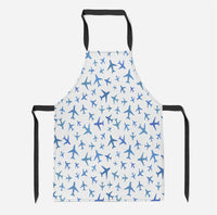 Thumbnail for Many Airplanes White Designed Kitchen Aprons