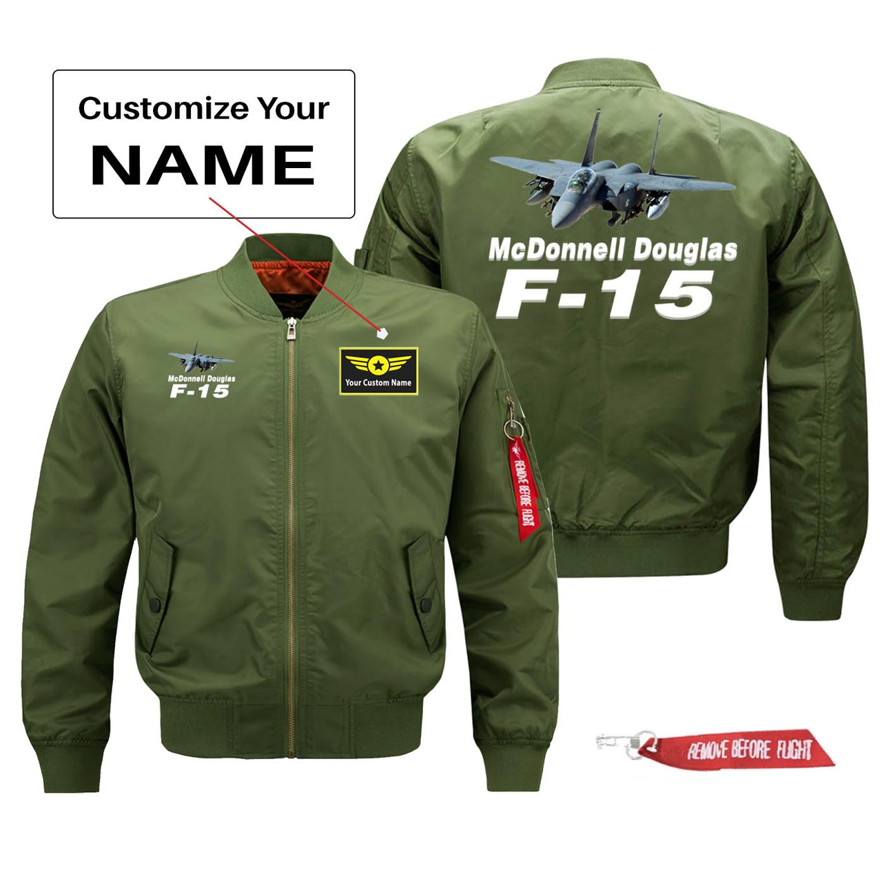McDonnell Douglas F15 Designed Pilot Jackets (Customizable)
