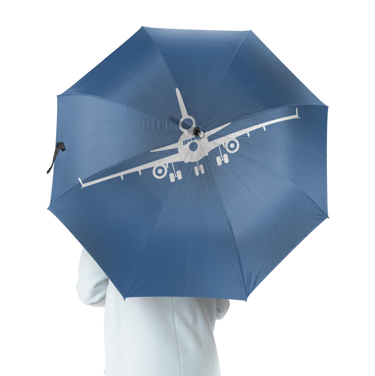 McDonnell Douglas MD-11 Silhouette Plane Designed Umbrella