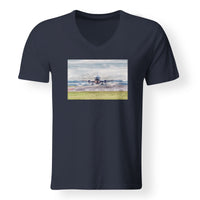 Thumbnail for Departing Boeing 737 Designed V-Neck T-Shirts