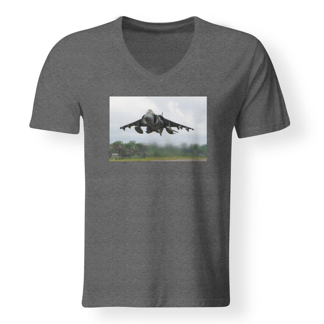 Departing Super Fighter Jet Designed V-Neck T-Shirts