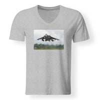 Thumbnail for Departing Super Fighter Jet Designed V-Neck T-Shirts