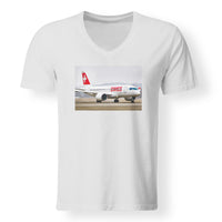 Thumbnail for Swiss Airlines Bombardier CS100 Designed V-Neck T-Shirts