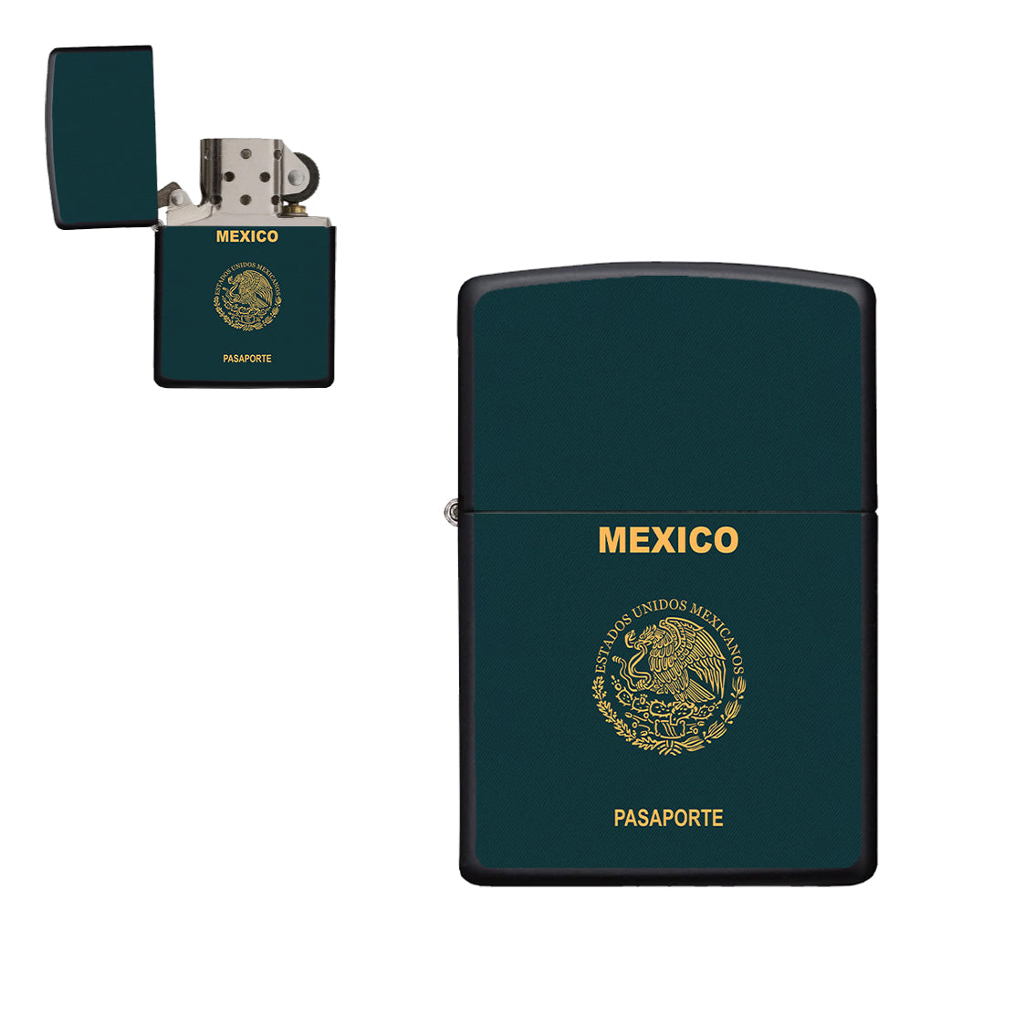 Mexico Passport Designed Metal Lighters