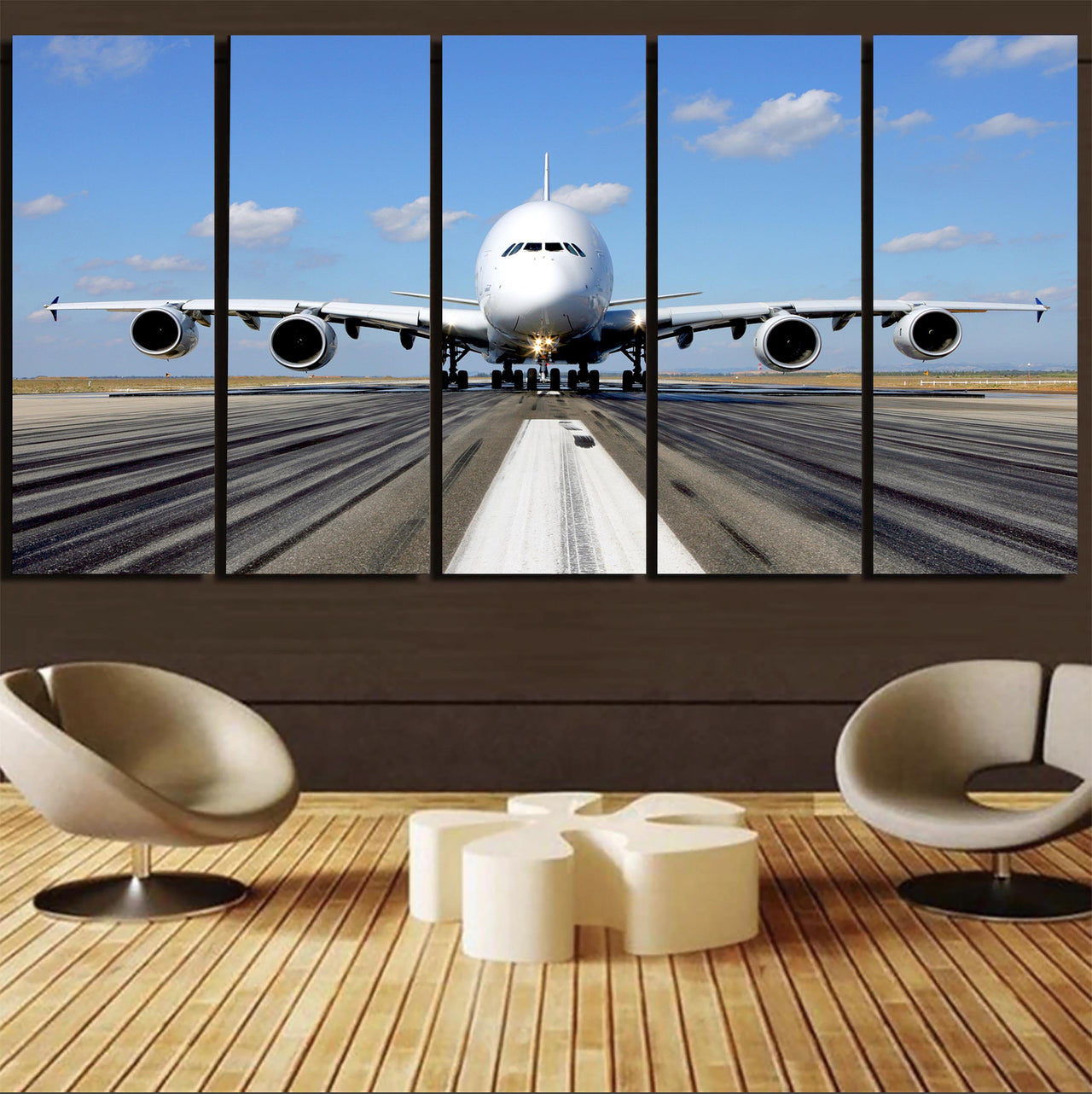 Mighty Airbus A380 Canvas Prints (5 Pieces)