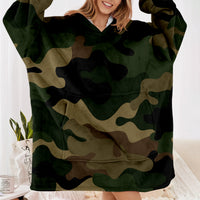 Thumbnail for Military Camouflage Army Green Designed Blanket Hoodies