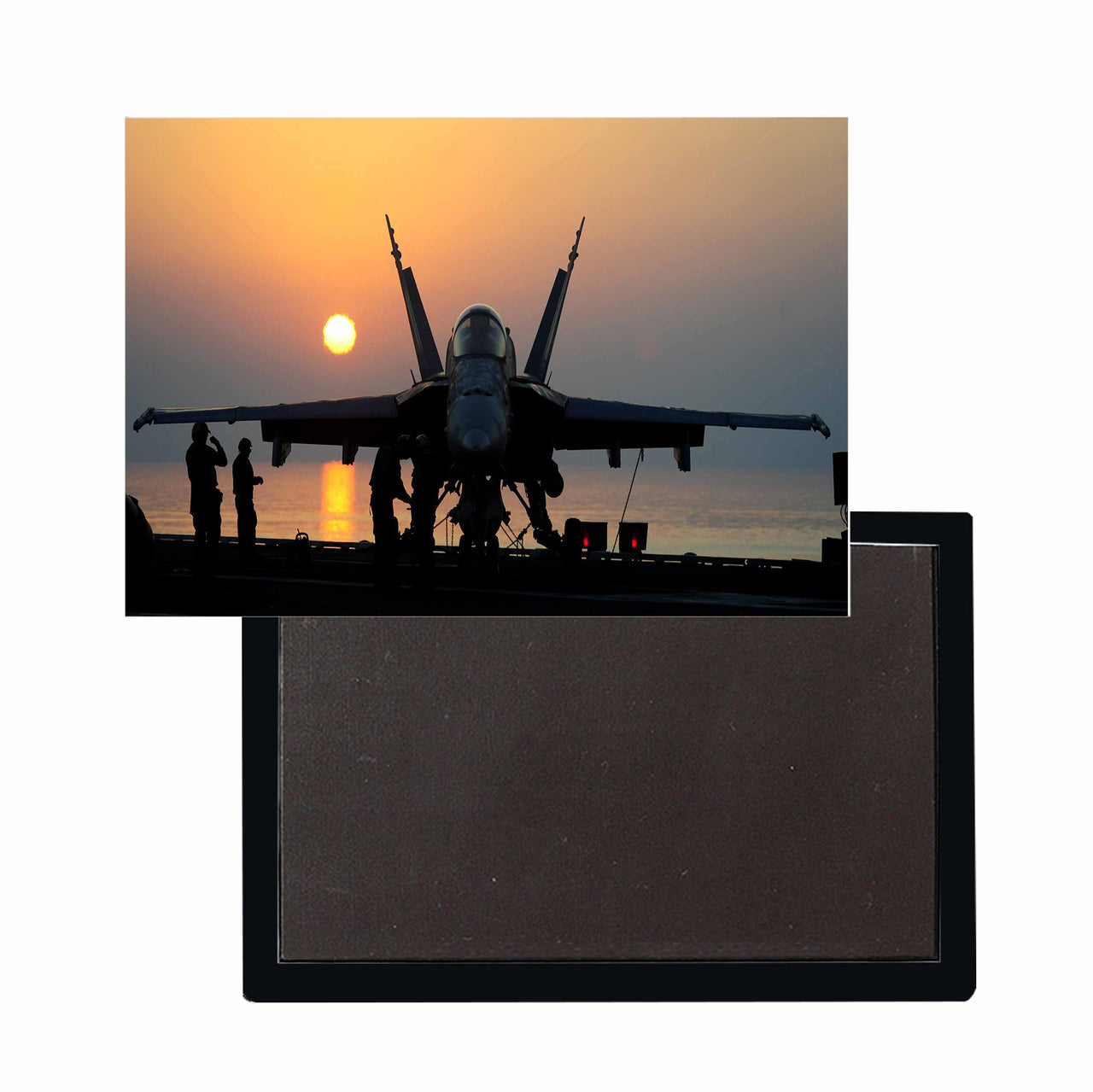 Military Jet During Sunset Designed Magnets