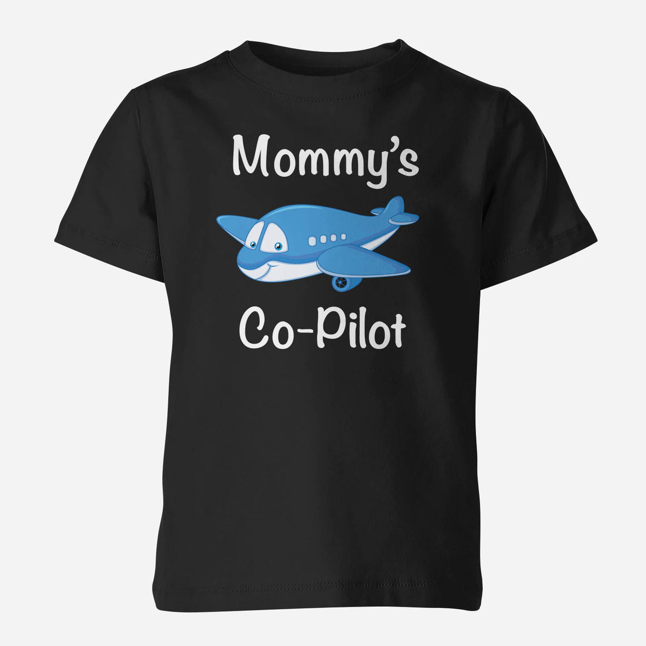 Mommy's Co-Pilot (Jet Airplane) Designed Children T-Shirts