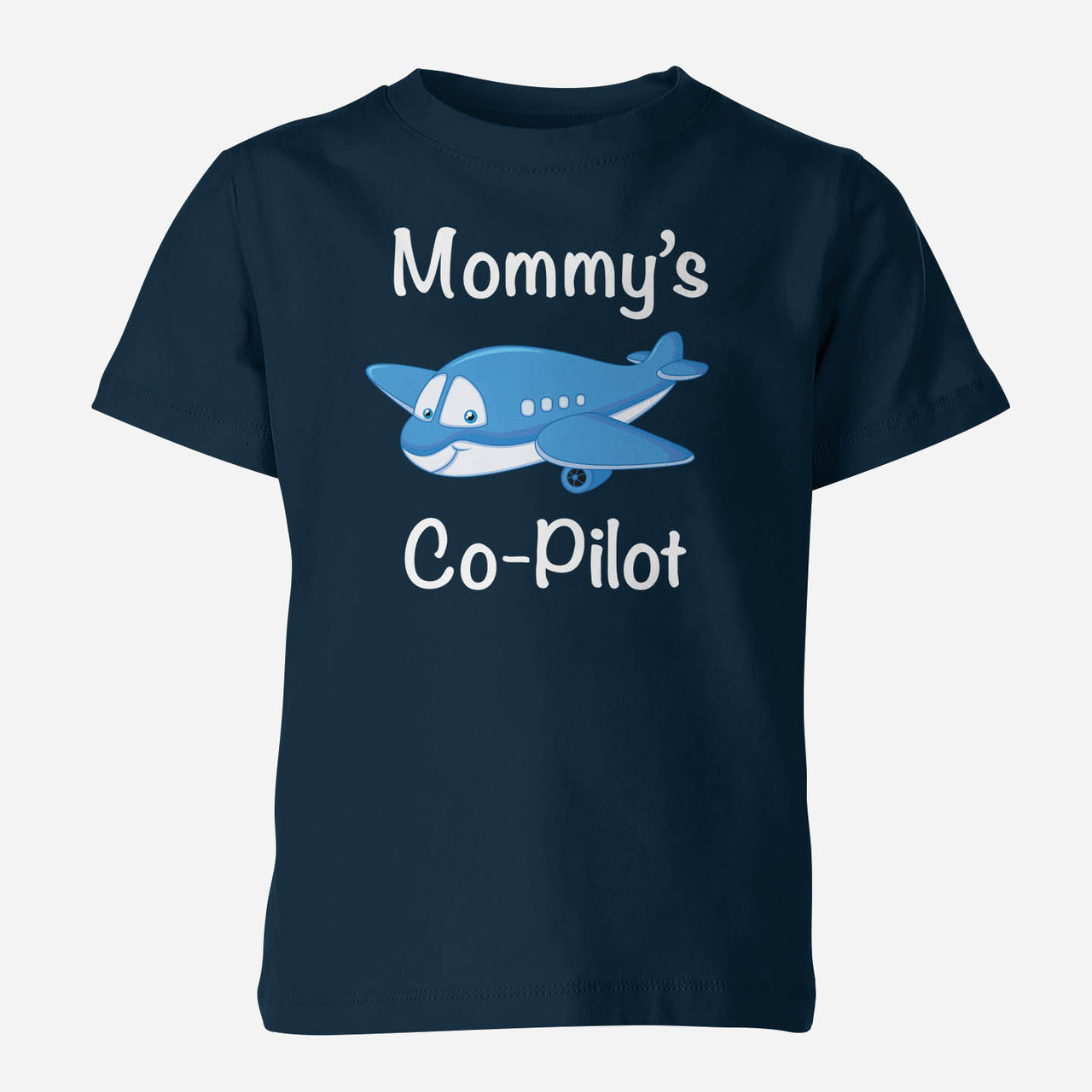 Mommy's Co-Pilot (Jet Airplane) Designed Children T-Shirts