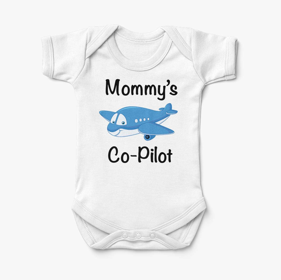 Mommy's Co-Pilot (Jet Airplane) Designed Baby Bodysuits