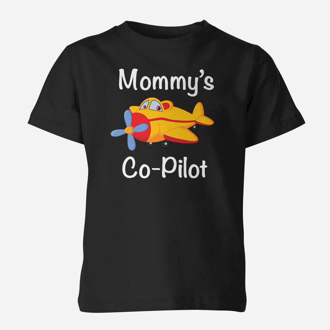 Mommy's Co-Pilot (Propeller1) Designed Children T-Shirts