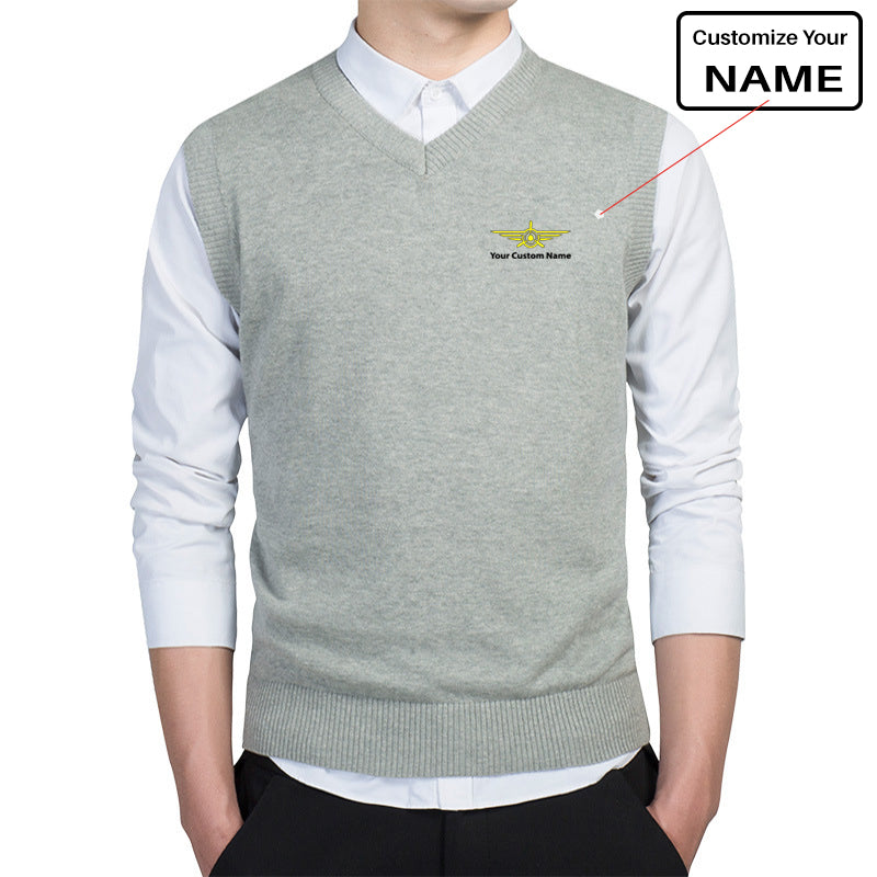 Custom Name "Badge 3" Designed Sweater Vests