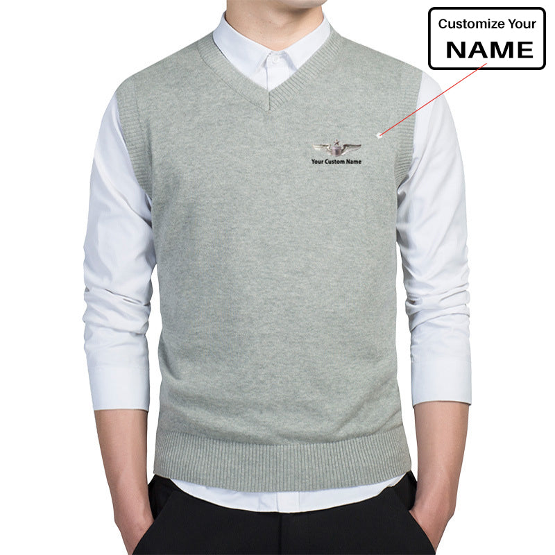 Custom Name "US Air Force & Star" Designed Sweater Vests