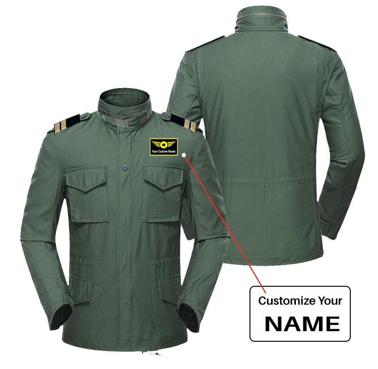 Custom Name with EPAULETTES Designed Military Coats