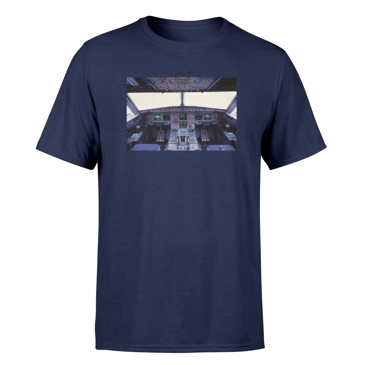 Airbus A320 Cockpit (Wide) Designed T-Shirts