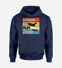 Thumbnail for Husband & Dad & Pilot & Legend Designed Hoodies
