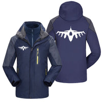 Thumbnail for Fighting Falcon F16 Silhouette Plane Designed Thick Skiing Jackets