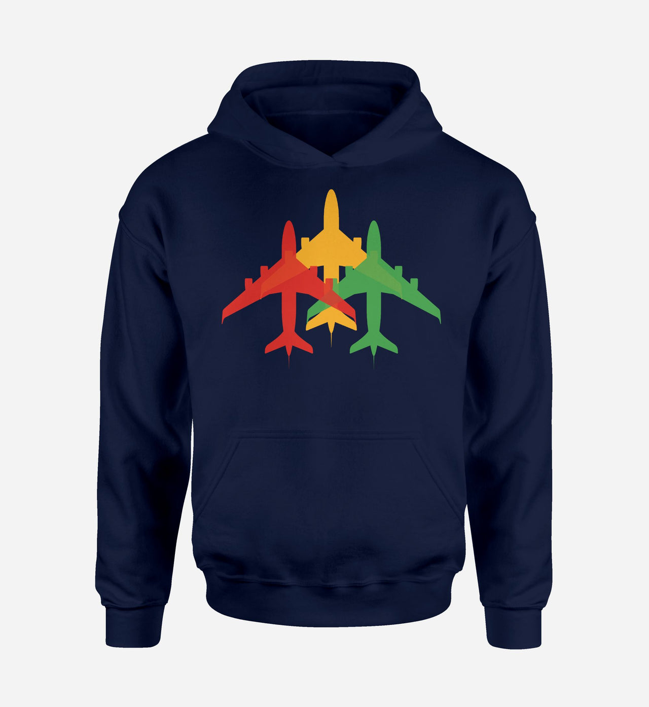 Colourful 3 Airplanes Designed Hoodies