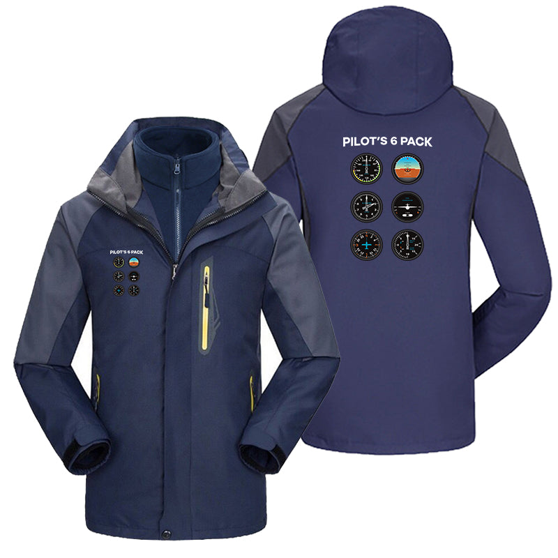 Pilot's 6 Pack Designed Thick Skiing Jackets