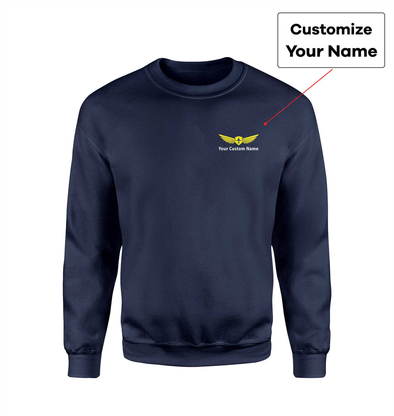 Custom Name with Badge 2 Designed Sweatshirts