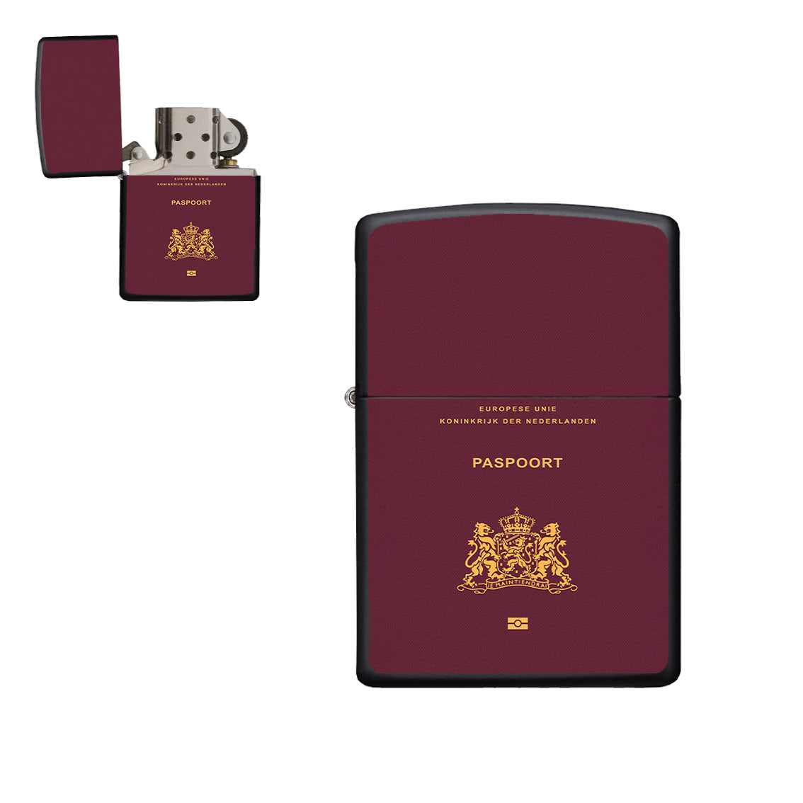 Netherlands Passport Designed Metal Lighters