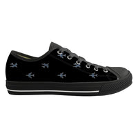 Thumbnail for Nice Airplanes (Black) Designed Canvas Shoes (Men)