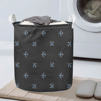Thumbnail for Nice Airplanes (Gray) Designed Laundry Baskets