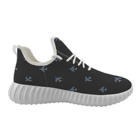 Thumbnail for Nice Airplanes (Gray) Designed Sport Sneakers & Shoes (WOMEN)