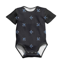 Thumbnail for Nice Airplanes (Gray) Designed 3D Baby Bodysuits