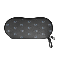 Thumbnail for Nice Airplanes (Gray) Designed Glasses Bag