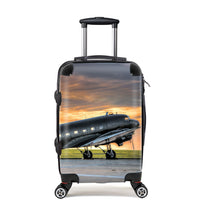 Thumbnail for Old Airplane Parked During Sunset Designed Cabin Size Luggages