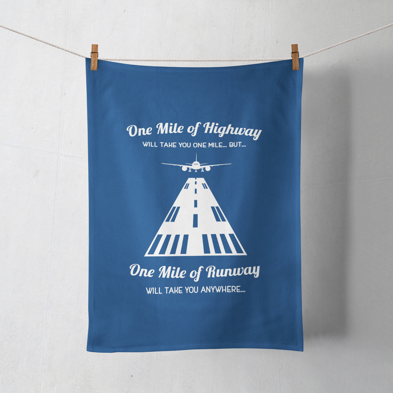 One Mile of Runway Will Take you Anywhere Designed Towels