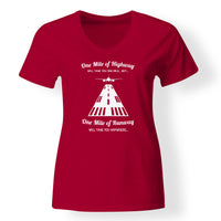 Thumbnail for One Mile of Runway Will Take you Anywhere Designed V-Neck T-Shirts