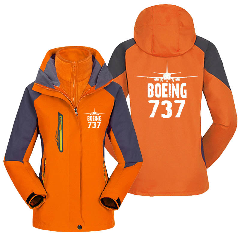 Boeing 737 & Plane Designed Thick "WOMEN" Skiing Jackets