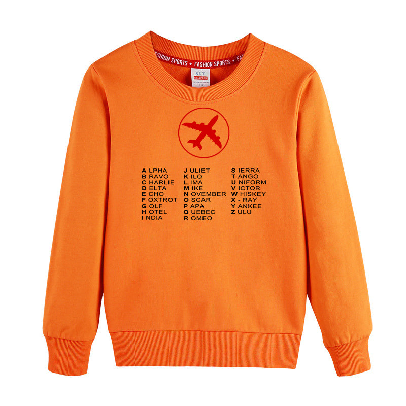 Aviation Alphabet 2 Designed "CHILDREN" Sweatshirts
