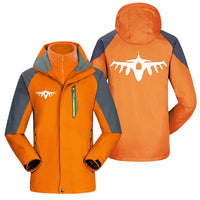 Thumbnail for Fighting Falcon F16 Silhouette Plane Designed Thick Skiing Jackets