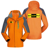 Thumbnail for Eat Sleep Fly (Colourful) Designed Thick Skiing Jackets