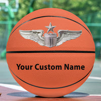 Thumbnail for Custom Name (US Air Force & Star) Designed Basketball