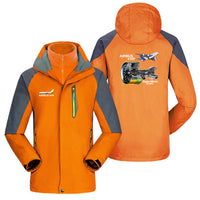 Thumbnail for Airbus A380 & GP7000 Engine Designed Thick Skiing Jackets