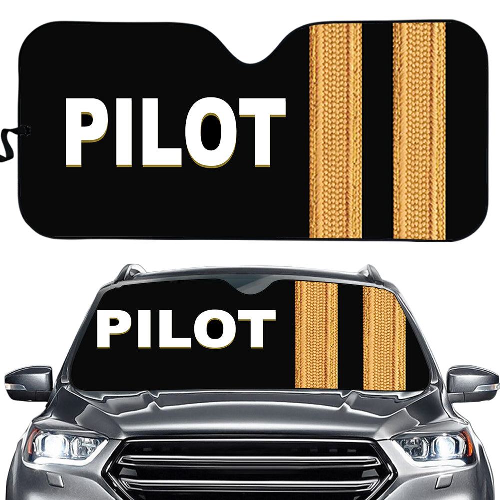 PILOT & Pilot Epaulettes (4,3,2 Lines) Designed Car Sun Shade