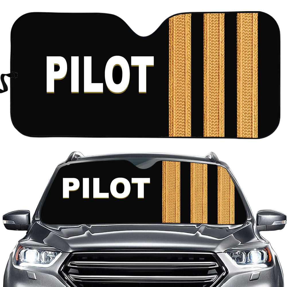 PILOT & Pilot Epaulettes (4,3,2 Lines) Designed Car Sun Shade
