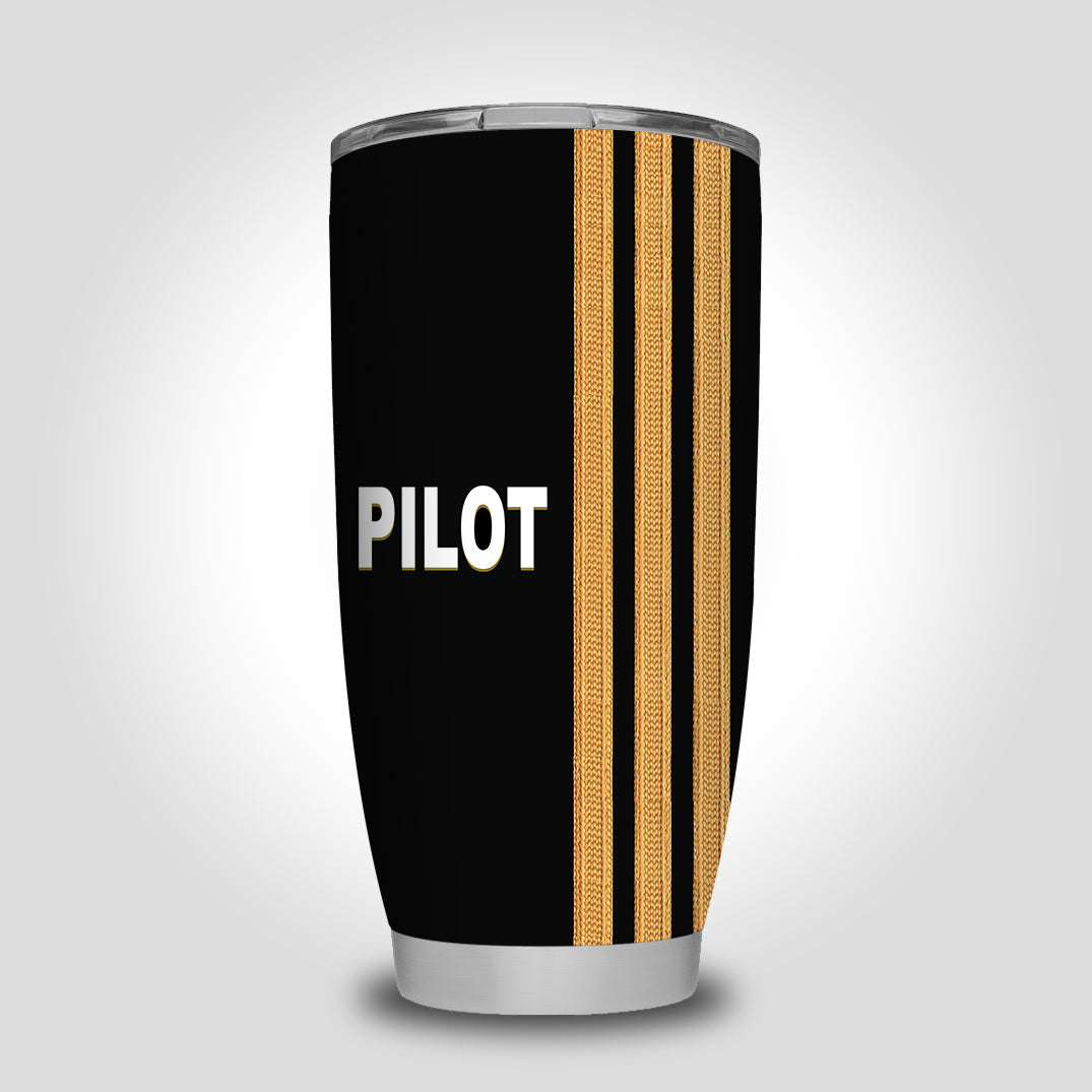 PILOT & Epaulettes 3 Lines Designed Tumbler Travel Mugs