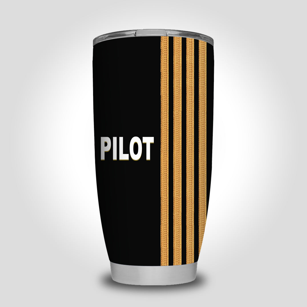 PILOT & Epaulettes 4 Lines Designed Tumbler Travel Mugs